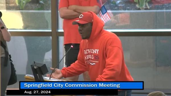 A resident made claims at a Springfield City Commission meeting a<em></em>bout migrants stealing ducks from a park.