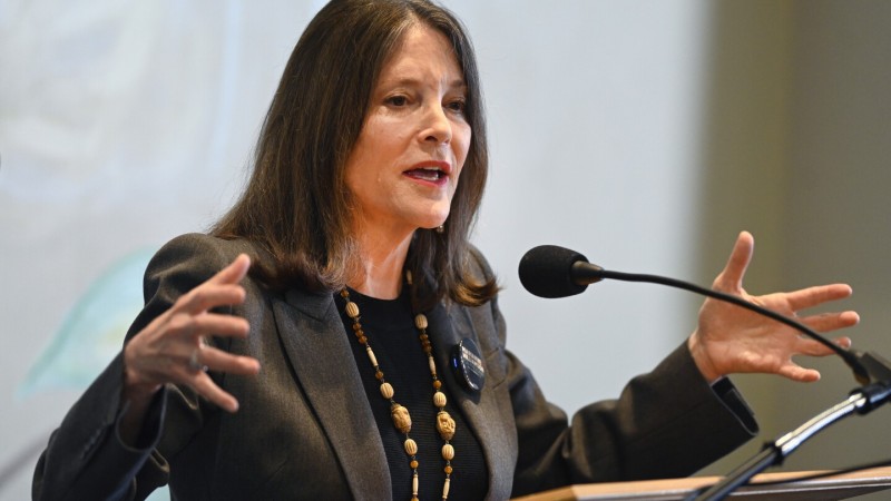 畅销书精神作家玛丽安·威廉姆森(Marianne Williamson)坚持不懈地参加总统竞选