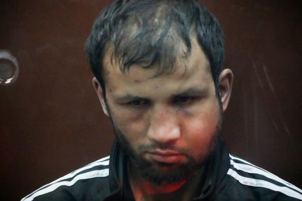 Moscow terror attack suspect Shamsidin Fariduni in the Basmanny District Court in Moscow, Russia on March 24, 2024.
