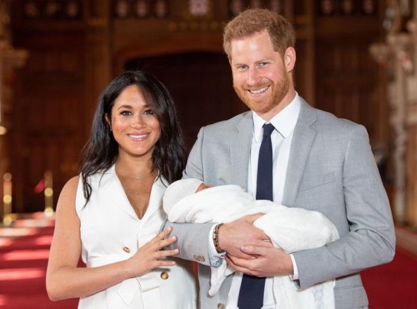 Meghan Markle and Prince Harry with their son Archie in May 2019