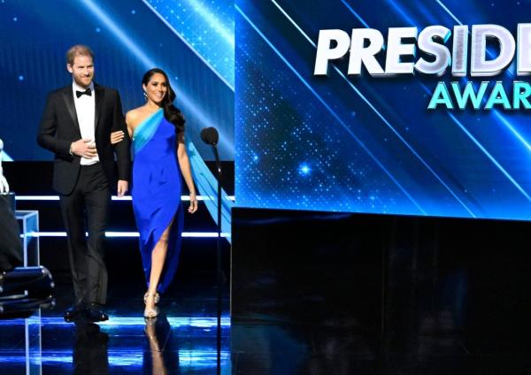 Prince Harry and Meghan Markle at the 53rd NAACP Image Awards Show in 2022