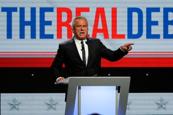 Independent presidential candidate Robert F. Kennedy Jr. talks during a campaign event, in West Hollywood, Calif., Thursday, June 27, 2024.