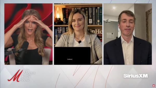 Megyn Kelly (seen far left alo<em></em>ngside Emily Jashinsky and Rich Lowry) reacted on Tuesday night to Taylor Swift's endorsement of Vice President Kamala Harris.