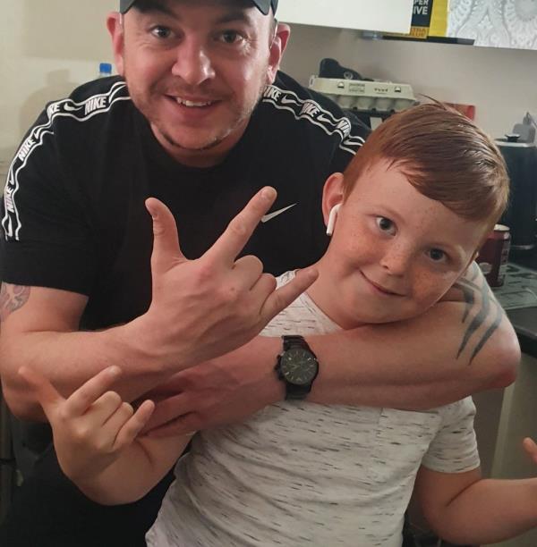 Tommie-Lee with his father