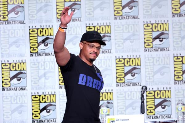 Beau DeMayo speaks o<em></em>nstage at the Marvel Studios animation panel during 2022 Comic-Con Internatio<em></em>nal on July 22, 2022 in San Diego, California.
