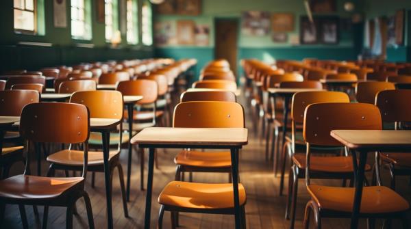 Classroom with empty seats