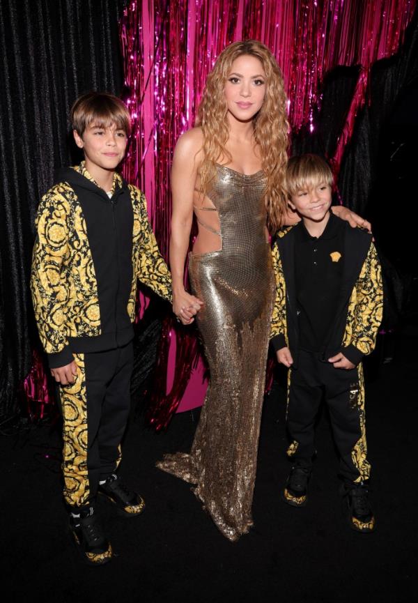 Shakira and her sons at the 2023 VMAs