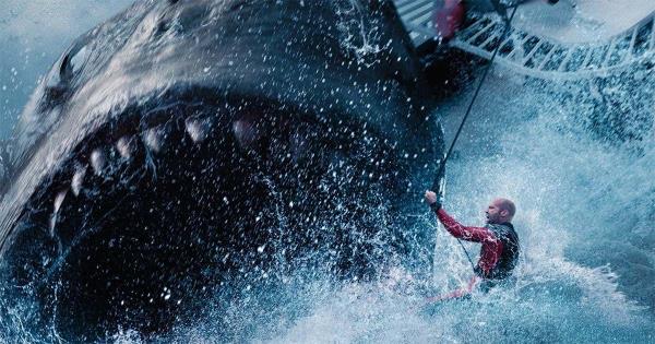 Jason Statham and the megalodon in 