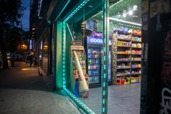 Cannabis shop on the Lower East Side, New York City.