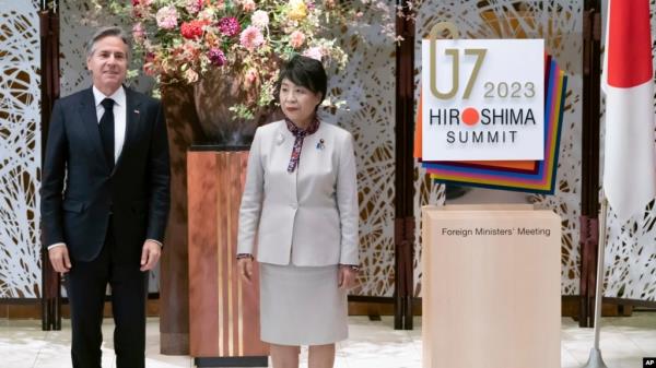 布林肯在日本出席G7峰会;加沙战争将成为焦点