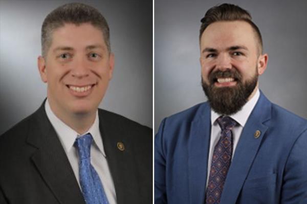 Senators Bill Eigel and Nick Schroer said there were no books inside the boxes set ablaze from the flamethrowers. 