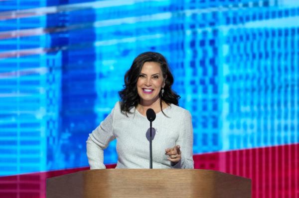 Whitmer was in the middle of throwing support behind Vice President Kamala Harris as the Democratic presidential nominee when the technical glitch struck the airwaves.