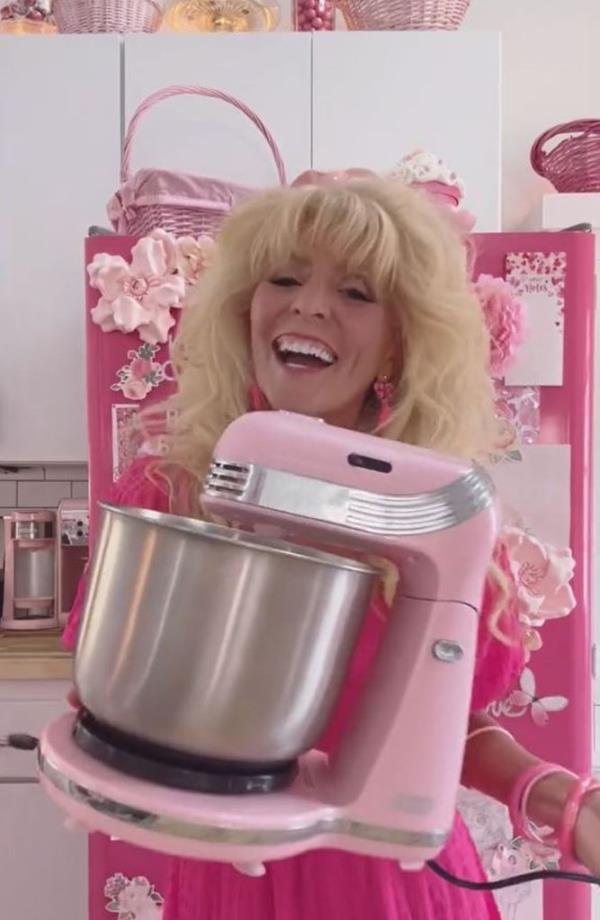 DENA DANIELS, 54, IN HER 'BARBIE MEETS SHABBY CHIC' KITCHEN