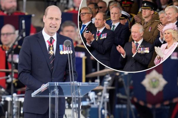 威廉王子在没有凯特的情况下与查尔斯国王、卡米拉王后一起出席诺曼底登陆纪念日仪式