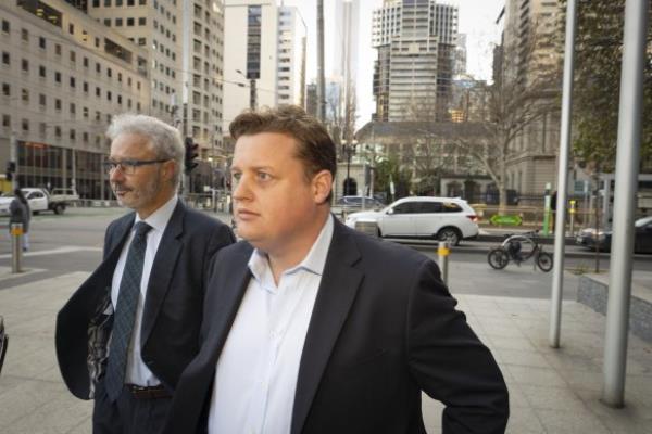 CFMEU natio<em></em>nal secretary Zach Smith outside the Federal Court in Melbourne on Monday.