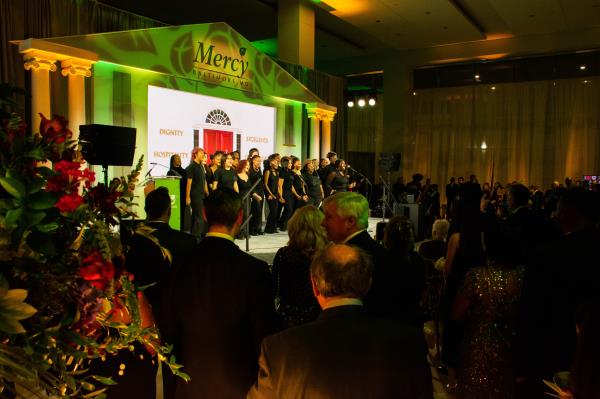 The Baltimore School for the Arts Chamber Choir kicked off the evening's program at the Mercy Medical Center's 150th Anniversary Gratitude Gala. (Sloane Brown)