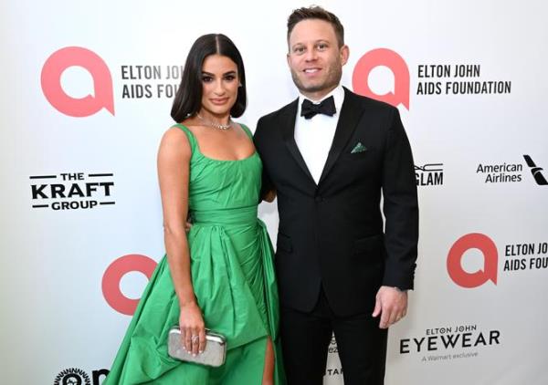 Lea Michele and her husband Zandy Reich.