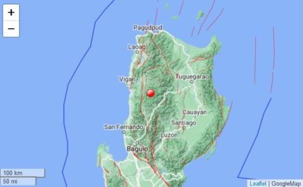 吕宋岛北部阿布拉发生5.3级地震