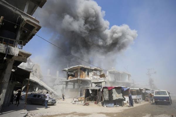 A picture shows the destruction in Al-Shifa hospital in Gaza City on April 3, two days after the Israeli military withdrew from the hospital complex.