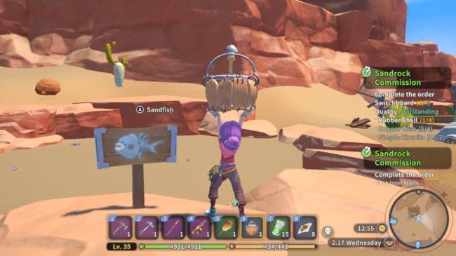 a builder a<em></em>bout to go sandfishing my time at sandrock