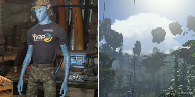 Avatar: Fro<em></em>ntiers Of Pandora combined image of the kinglor forest and Teylan