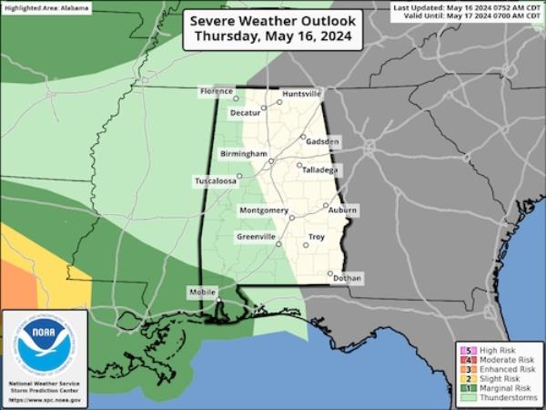 Thursday severe weather outlook