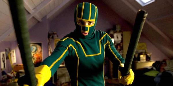 Aaron Taylor-Johnson wields batons as Kick-Ass.