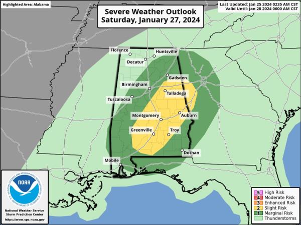 Saturday severe weather outlook