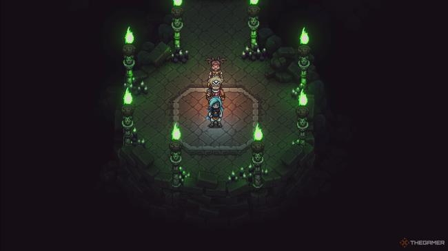 Sea Of Stars: Standing on center platform surrounded by candles in Romaya's Secret Passage