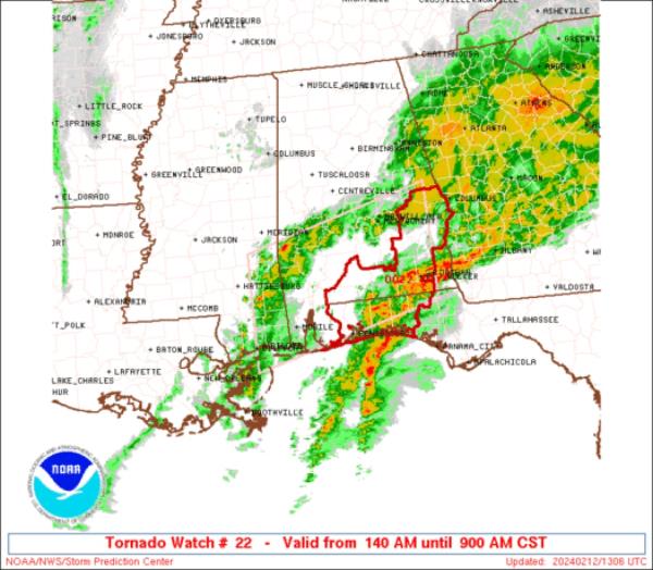 Tornado watch update