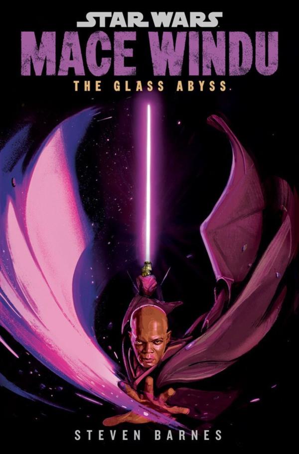 Mace Windu's robes create the Jedi Order emblem on the official cover of Star Wars: The Glass Abyss