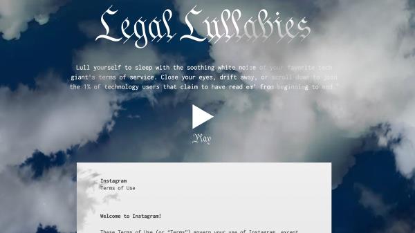 配音演员把Instagram的服务条款变成了51分钟的睡眠辅助