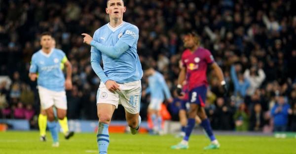 菲尔·福登激励曼城在战胜莱比锡RB的比赛中反击